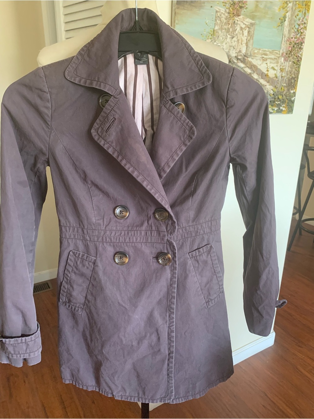 Banana Republic Double-Breasted brown cotton Trench Coat